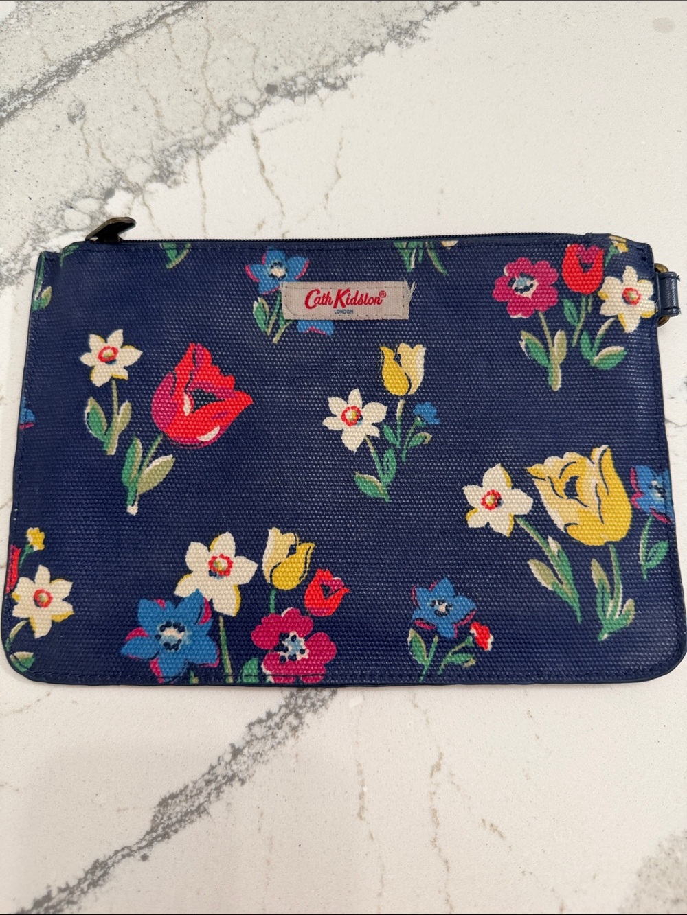Cath Kidston Navy Floral Cosmetic Pouch